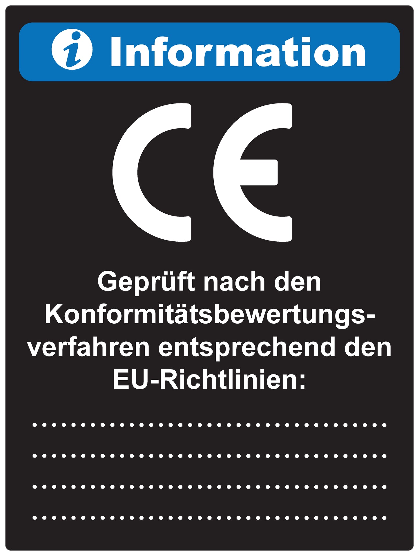 100x Elektrogeräte-Kennzeichen " CE" LO-CEG-PE-3040-88