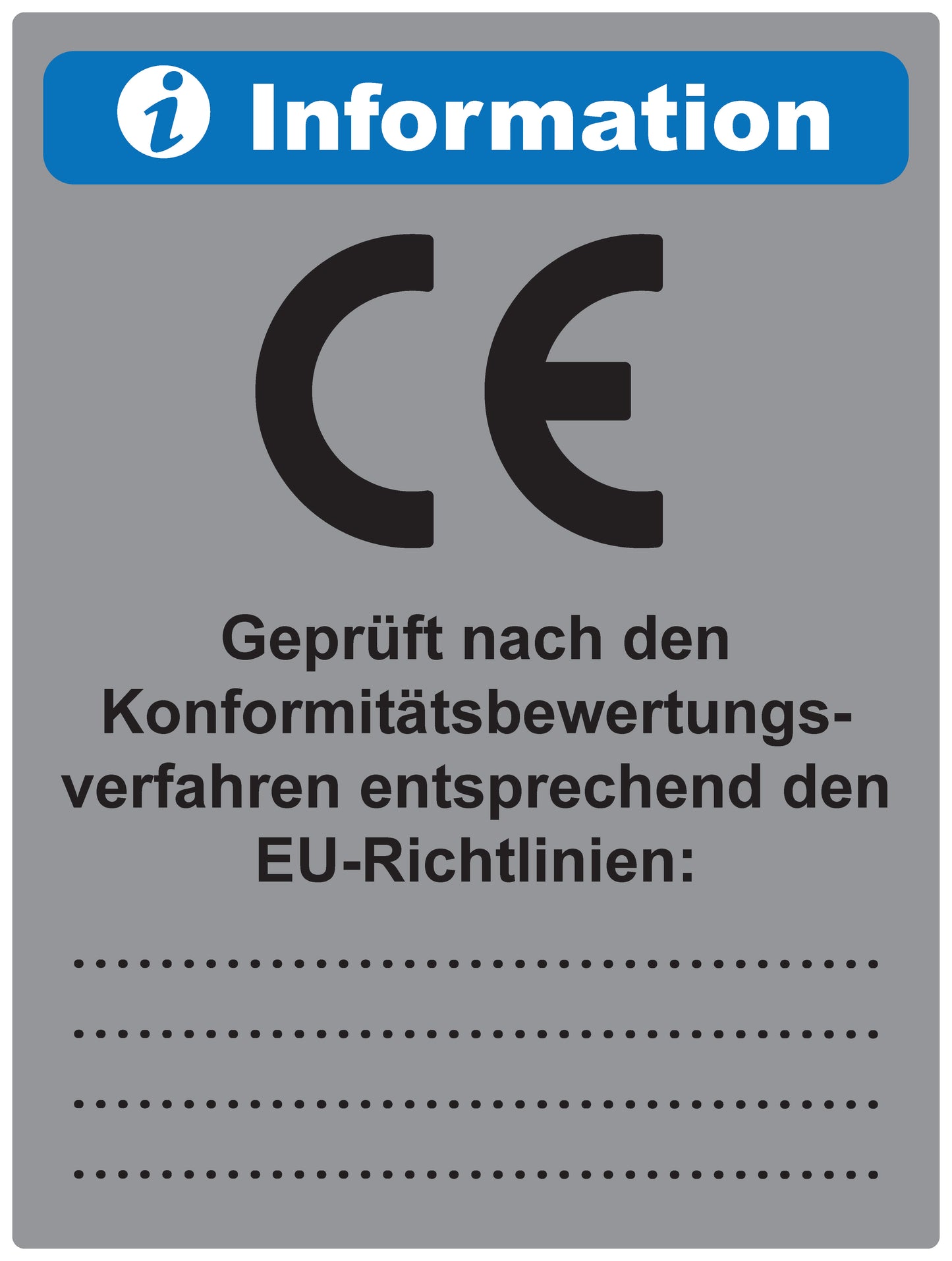 100x Elektrogeräte-Kennzeichen " CE" LO-CEG-PE-3040-SIM