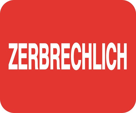 Zerbrechlich - Fragile Aufkleber "ZERBRECHLICH" LO-FRAGILE-H-10600-0-14