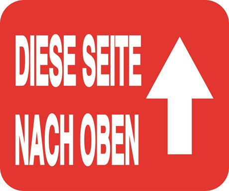 Zerbrechlich - Fragile Aufkleber "DIESES SEITE NACH OBEN" LO-FRAGILE-H-10800-0-14