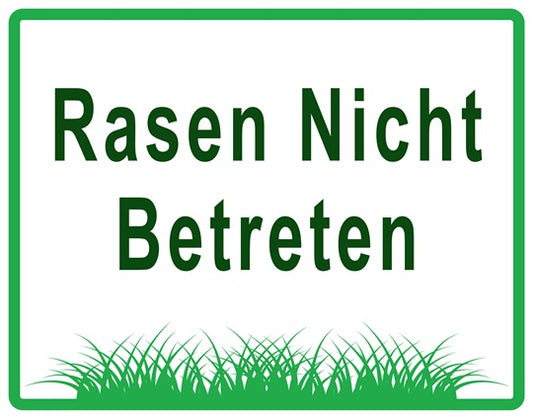 Rasen betreten verboten Aufkleber "Rasen nicht betreten" 10-60 cm aus PVC Plastik, LO-KEEPOFFGRASS-H-10000-54