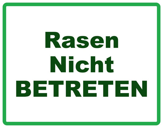Rasen betreten verboten Aufkleber "Rasen nicht betreten" 10-60 cm aus PVC Plastik, LO-KEEPOFFGRASS-H-10400-54