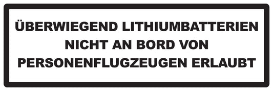Lithium Aufkleber 3 cm - 20 cm breit  LO-LITHIUM1010