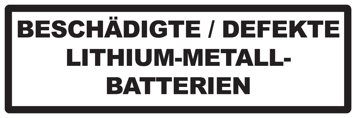 Lithium Aufkleber 3 cm - 20 cm breit LO-LITHIUM1020