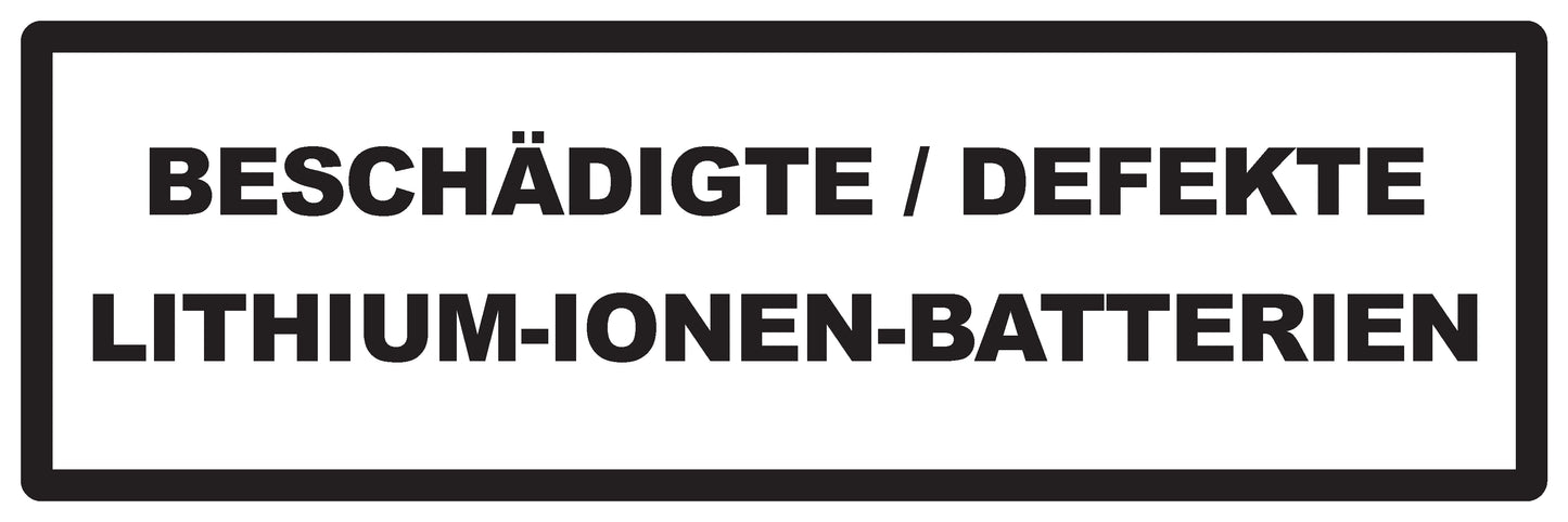 Lithium Aufkleber 3 cm - 20 cm breit LO-LITHIUM1030