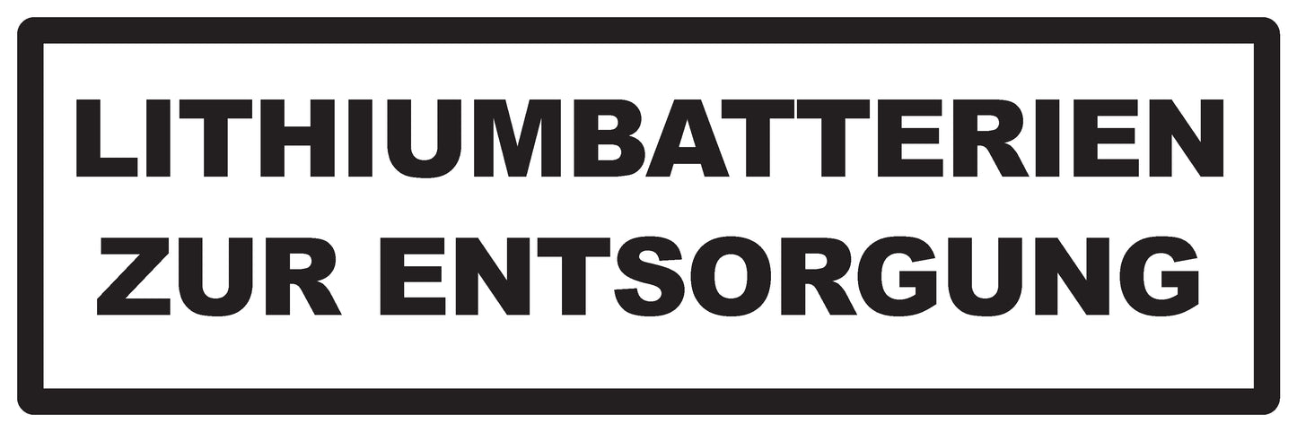 Lithium Aufkleber 3 cm - 20 cm breit LO-LITHIUM1040