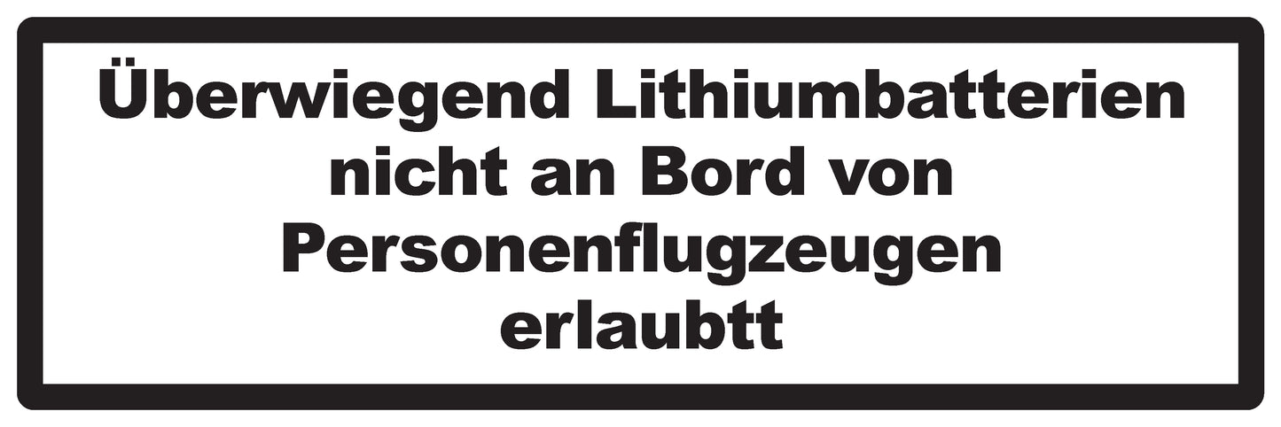 Lithium Aufkleber 3 cm - 20 cm breit LO-LITHIUM2010