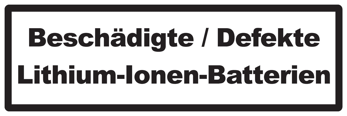 Lithium Aufkleber 3 cm - 20 cm breit LO-LITHIUM2030