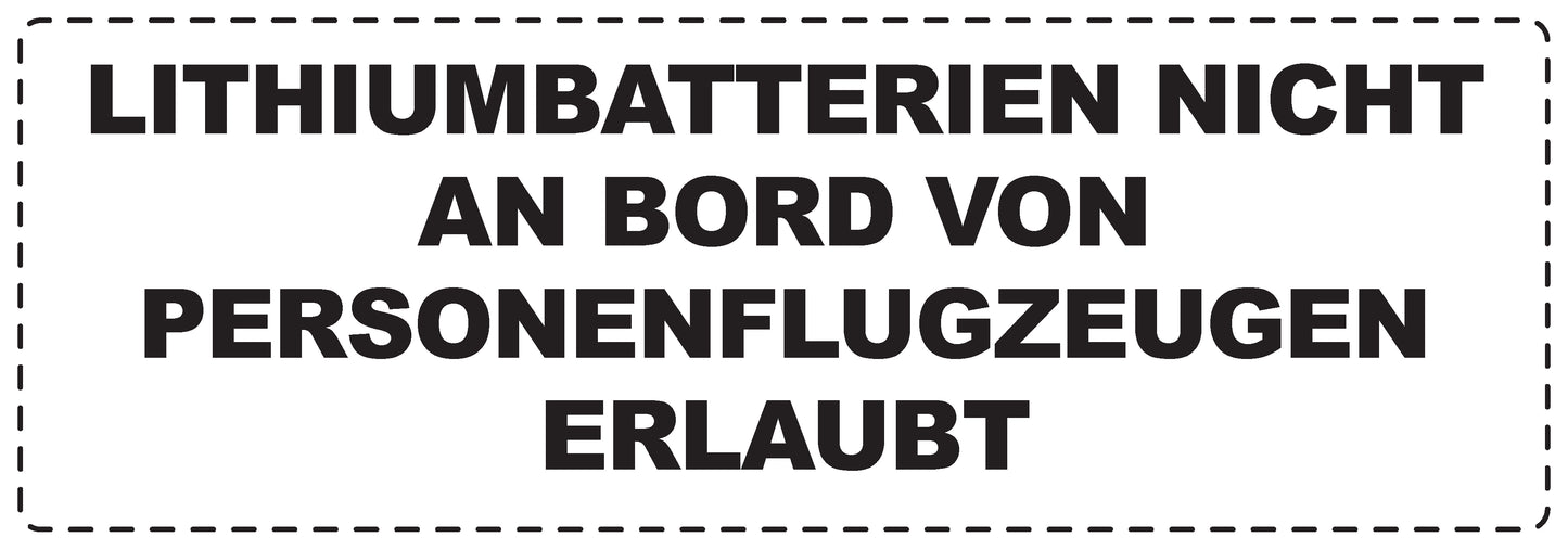 Lithium Aufkleber 3 cm - 20 cm breit LO-LITHIUM3000
