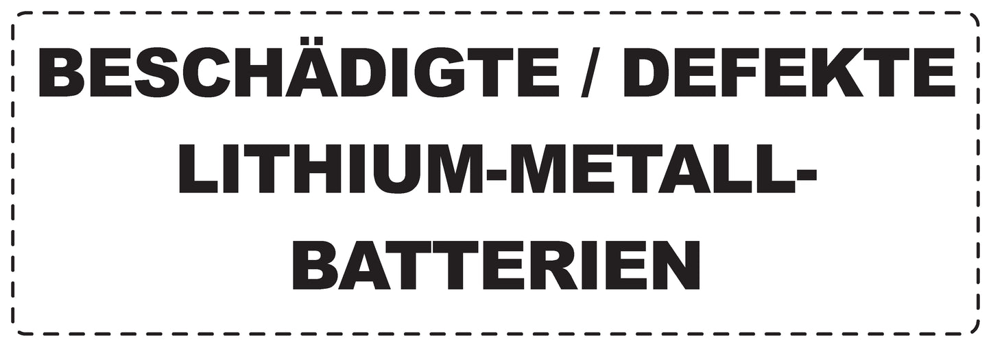 Lithium Aufkleber 3 cm - 20 cm breit LO-LITHIUM3020