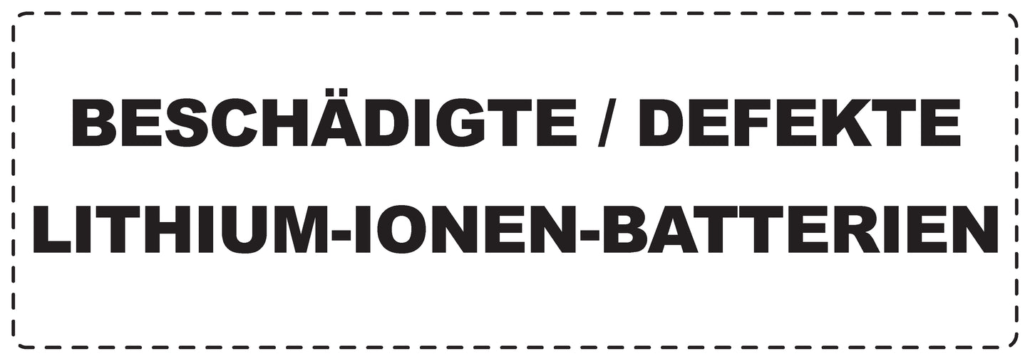 Lithium Aufkleber 3 cm - 20 cm breit LO-LITHIUM3030