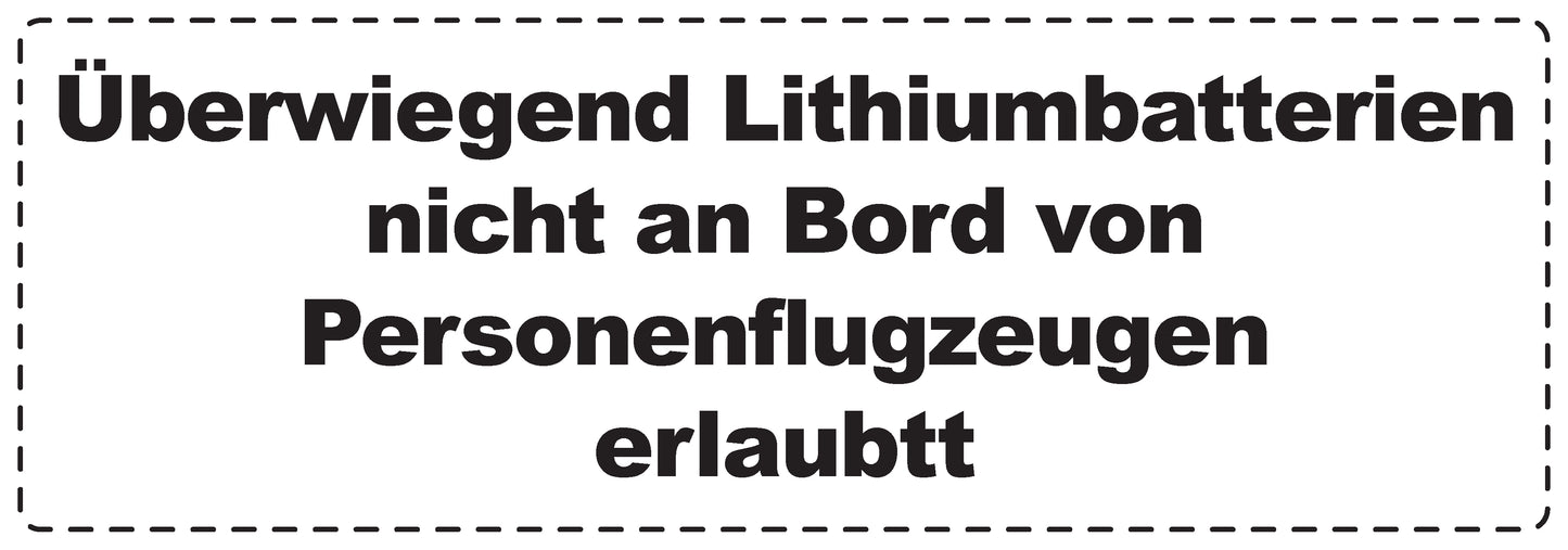 Lithium Aufkleber 3 cm - 20 cm breit LO-LITHIUM4010