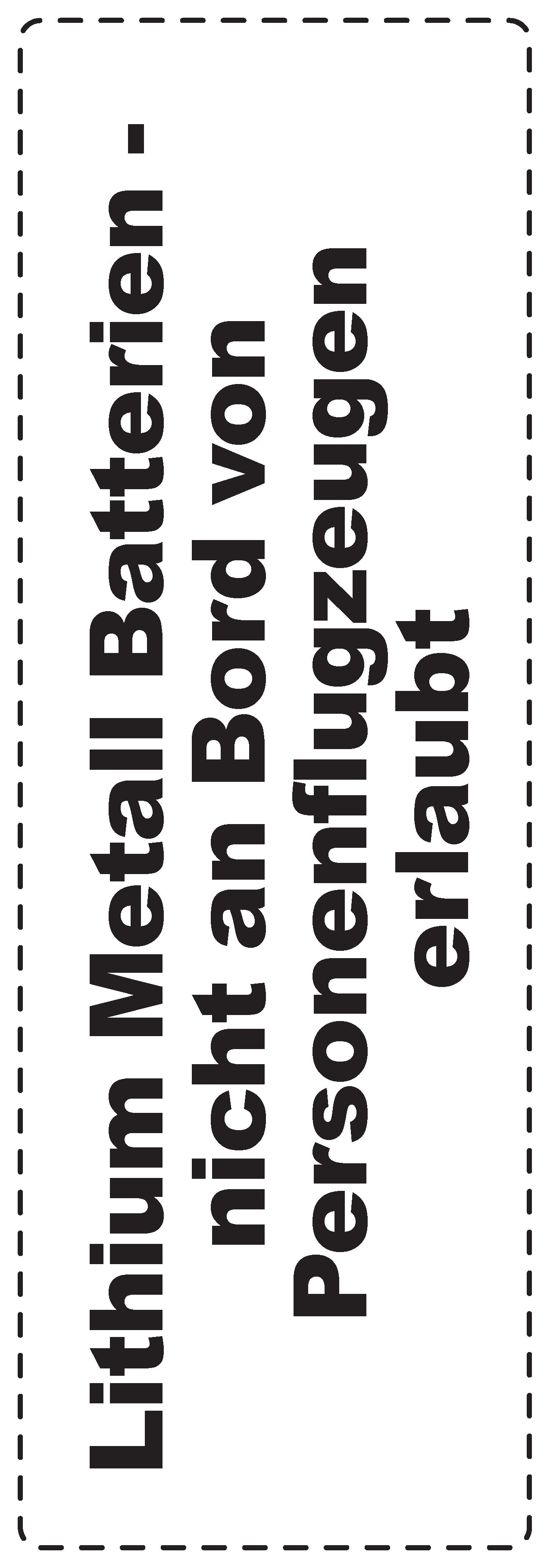 Lithium Aufkleber 3 cm - 20 cm breit LO-LITHIUM4050