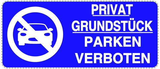 Parken verboten Aufkleber "Privatgrundstück Parken verboten" LO-NPRK-1070-44