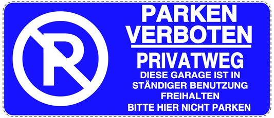 Parken verboten Aufkleber "Parken verboten Privatweg" LO-NPRK-1100-44