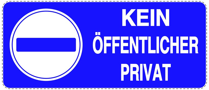 Parken verboten Aufkleber "Kein öffentlicher Privat" LO-NPRK-1150-44