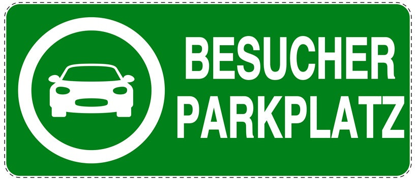Parken verboten Aufkleber "Besucher Parkplatz" LO-NPRK-1350-54