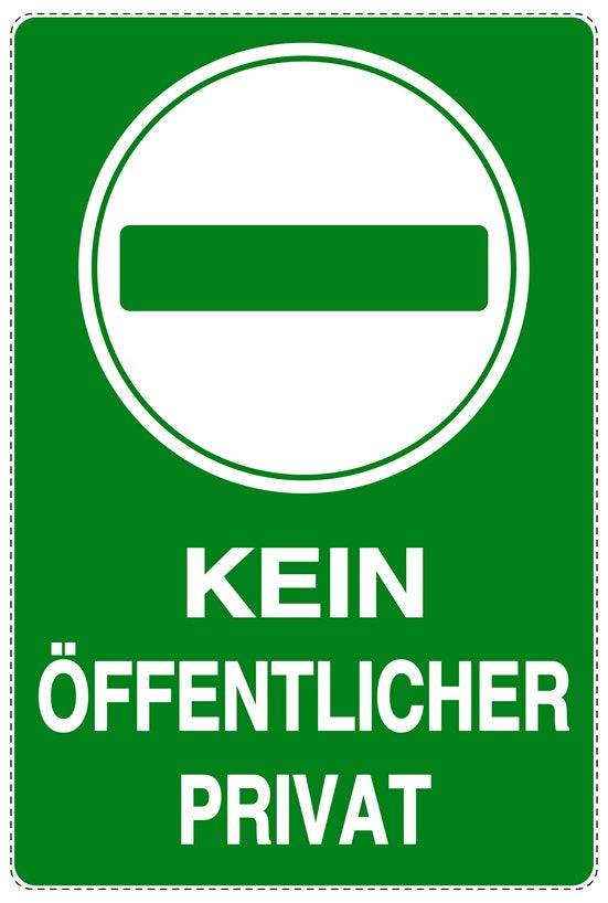 Parken verboten Aufkleber "Kein öffentlicher Parkplatz" LO-NPRK-2150-54