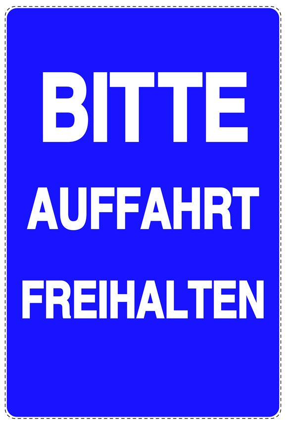 Parken verboten Aufkleber "Bitte Auffahrt freihalten" LO-NPRK-2260-44
