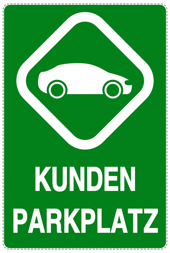 Parken verboten Aufkleber "Kunden Parkplatz" LO-NPRK-2310-54