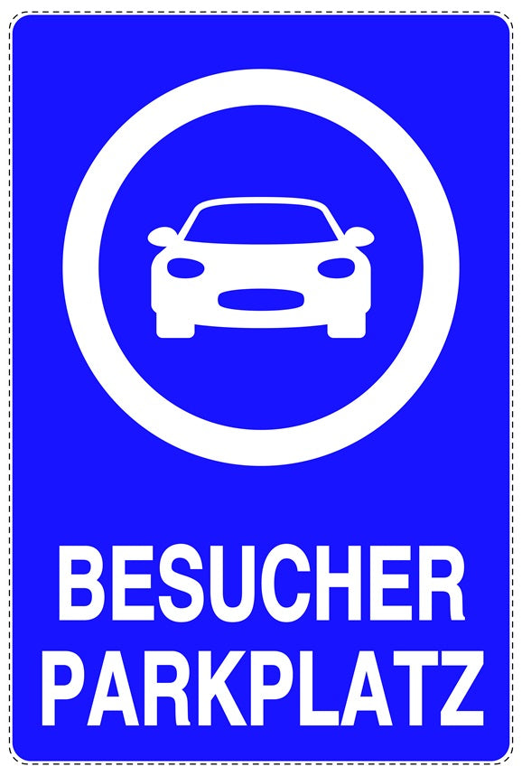 Parken verboten Aufkleber "Besucher Parkplatz" LO-NPRK-2350-44