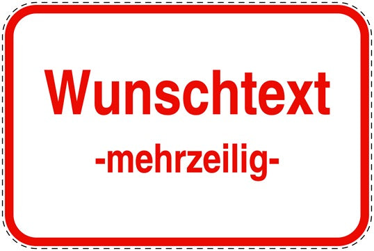 Parkplatzverbotsschilder (Parken verboten) rot als Aufkleber LO-PARKEN-10000-V-14-Wunsch