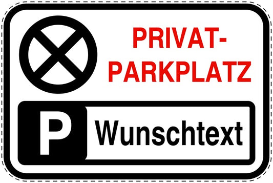 Parkplatzverbotsschilder (Parken verboten) als Aufkleber LO-PARKEN-10200-V-0-Wunsch