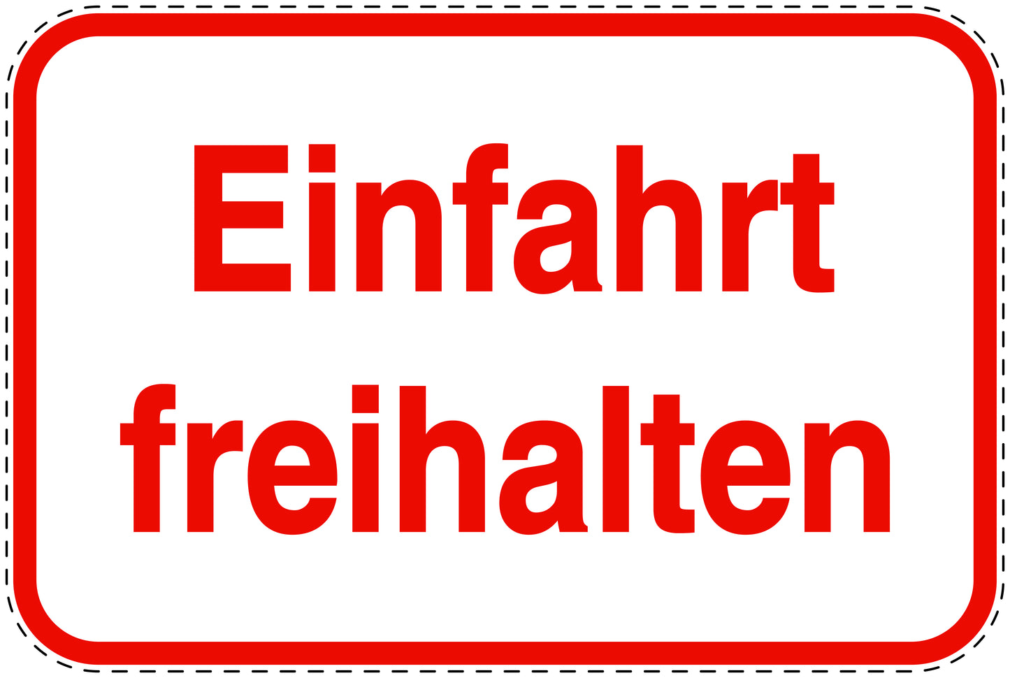 Parkplatzverbotsschilder (Parken verboten) rot als Aufkleber LO-PARKEN-10900-V-14
