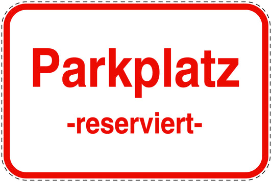 Parkplatzverbotsschilder (Parken verboten) rot als Aufkleber LO-PARKEN-11500-V-14