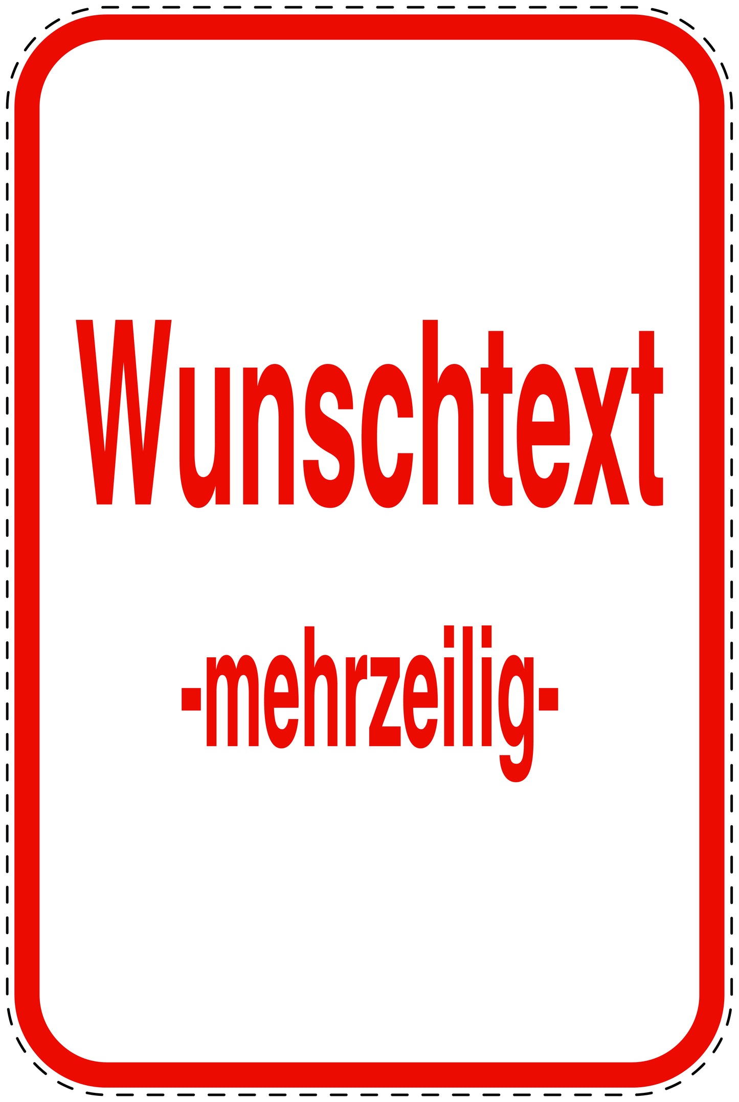 Parkplatzverbotsschilder (Parken verboten) rot als Aufkleber LO-PARKEN-20000-H-14-Wunsch