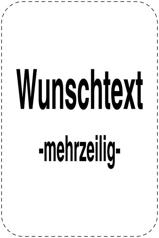 Parkplatzverbotsschilder (Parken verboten) schwarz als Aufkleber LO-PARKEN-20000-H-88-Wunsch