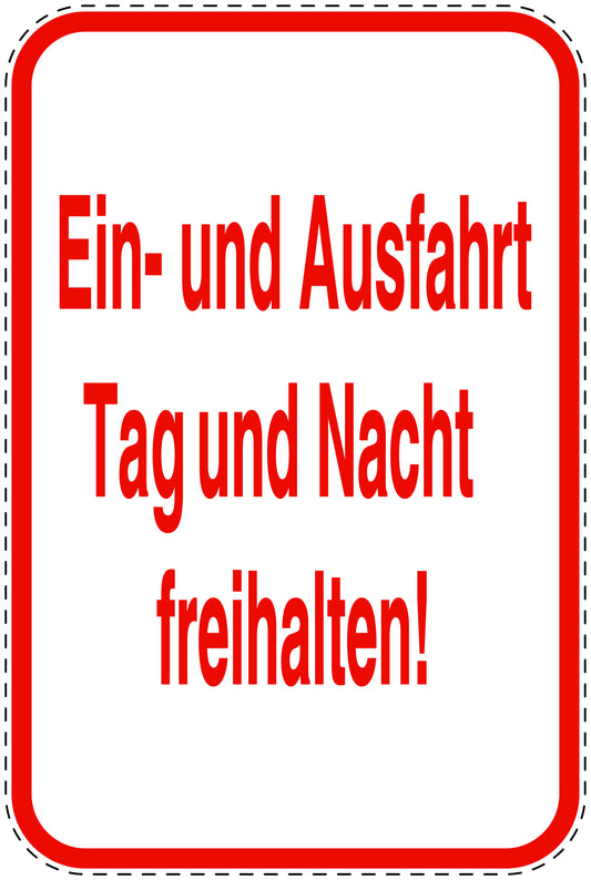 Parkplatzverbotsschilder (Parken verboten) rot als Aufkleber LO-PARKEN-20600-H-14