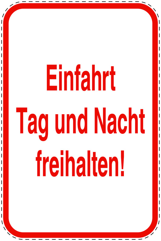 Parkplatzverbotsschilder (Parken verboten) rot als Aufkleber LO-PARKEN-20800-H-14