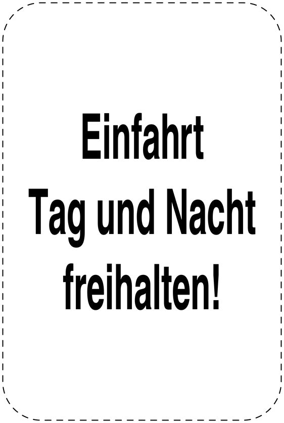 Parkplatzverbotsschilder (Parken verboten) schwarz als Aufkleber LO-PARKEN-20800-H-88