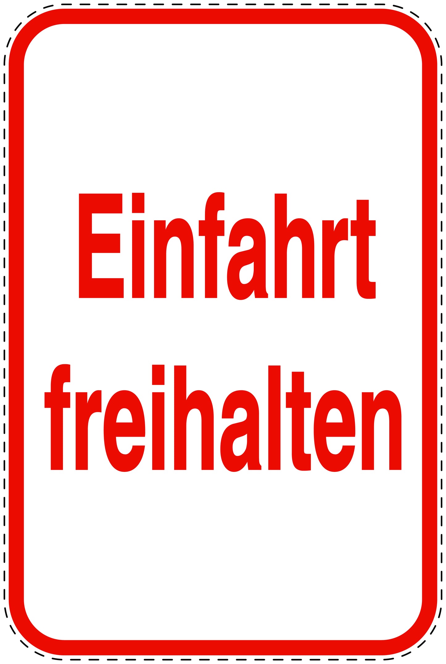 Parkplatzverbotsschilder (Parken verboten) rot als Aufkleber LO-PARKEN-20900-H-14