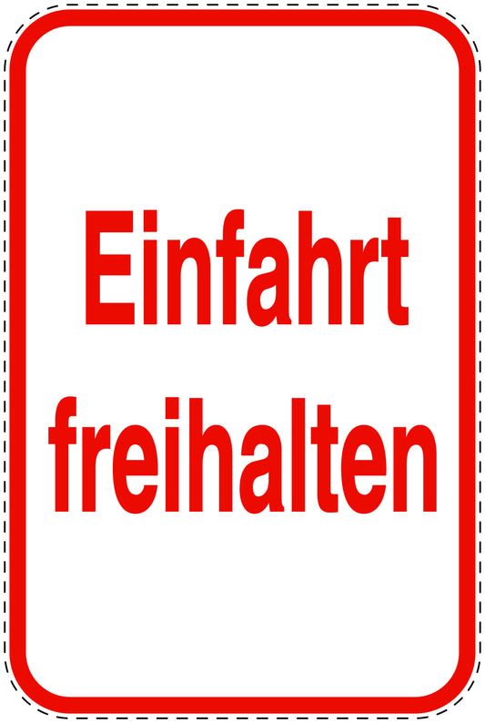 Parkplatzverbotsschilder (Parken verboten) rot als Aufkleber LO-PARKEN-20900-H-14