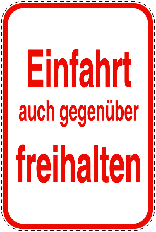 Parkplatzverbotsschilder (Parken verboten) rot als Aufkleber LO-PARKEN-21000-H-14