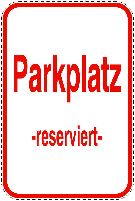 Parkplatzverbotsschilder (Parken verboten) rot als Aufkleber LO-PARKEN-21500-H-14