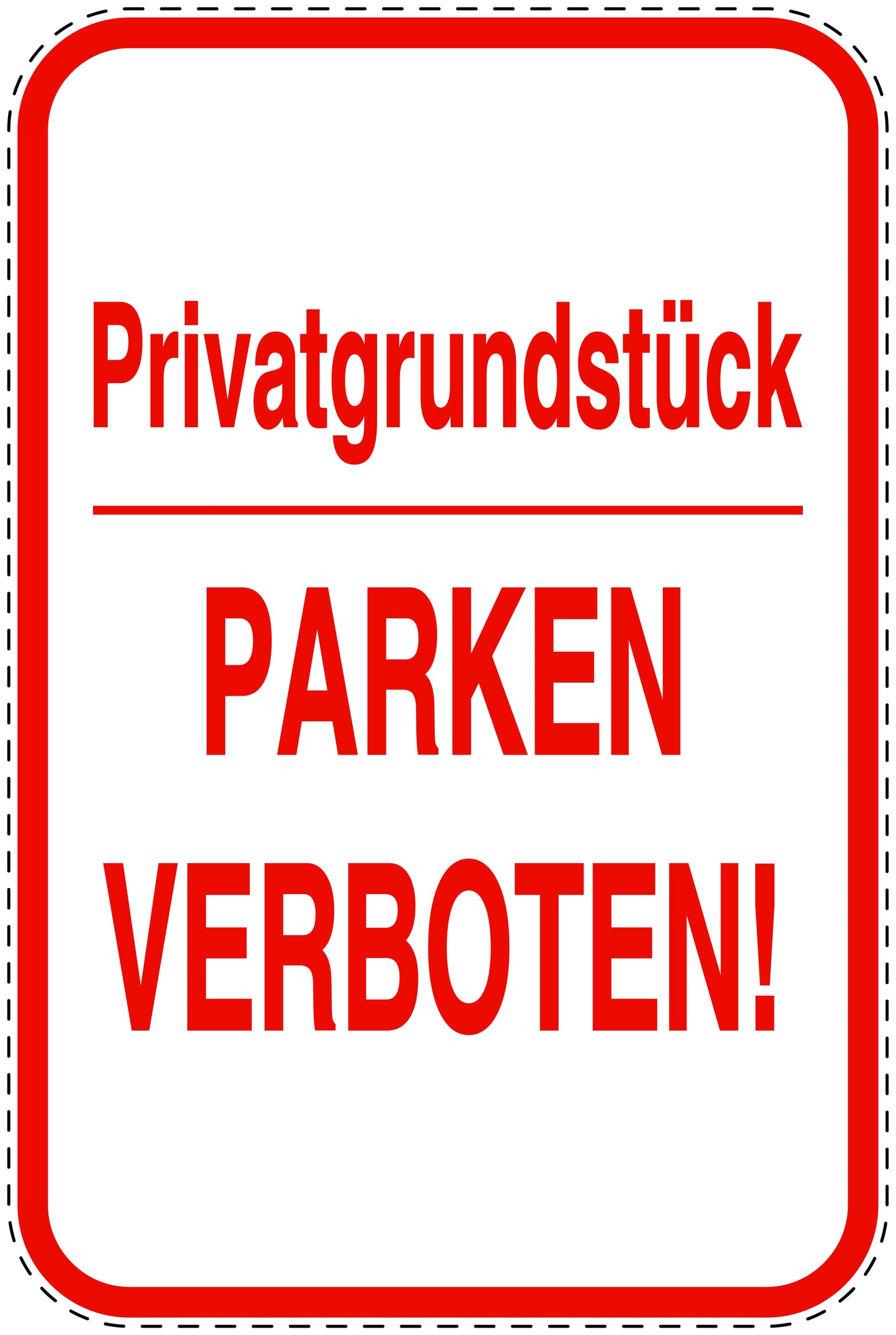 Parkplatzverbotsschilder (Parken verboten) rot als Aufkleber LO-PARKEN-22500-H-14