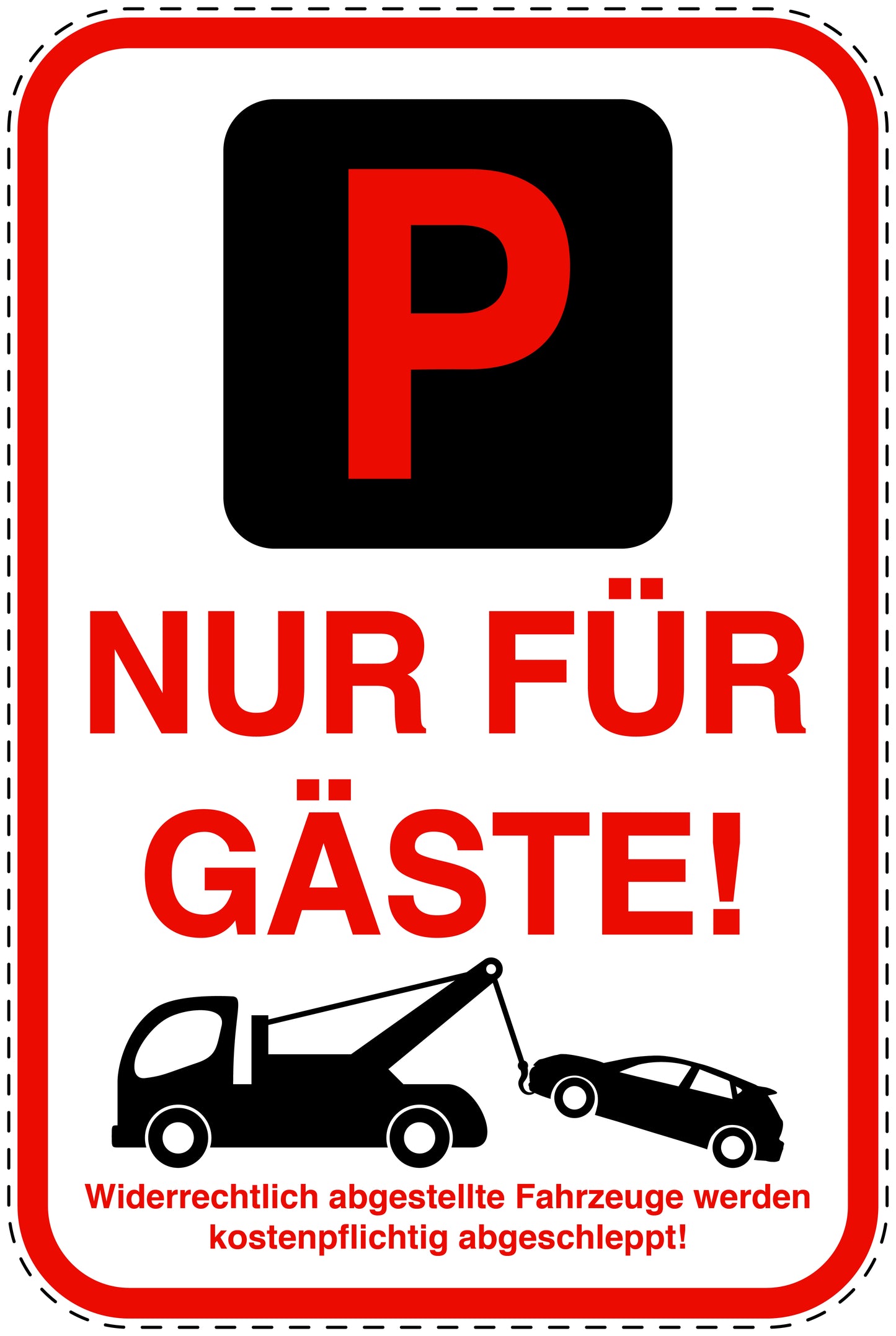 Parkplatzverbotsschilder (Parken verboten) rot als Aufkleber LO-PARKEN-23500-H-14