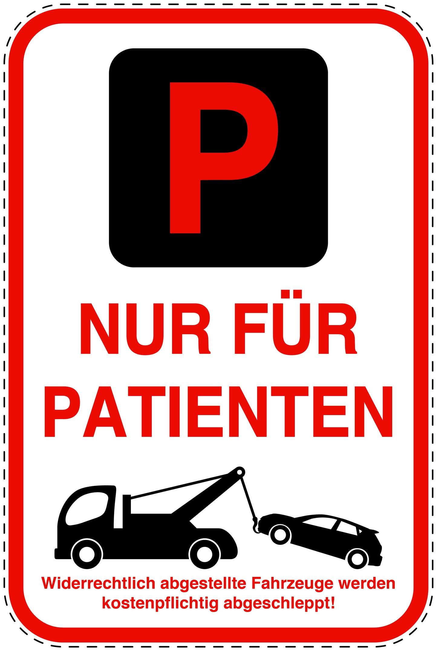 Parkplatzverbotsschilder (Parken verboten) rot als Aufkleber LO-PARKEN-23600-H-14