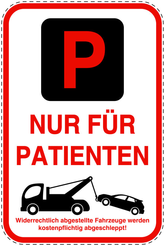 Parkplatzverbotsschilder (Parken verboten) rot als Aufkleber LO-PARKEN-23600-H-14