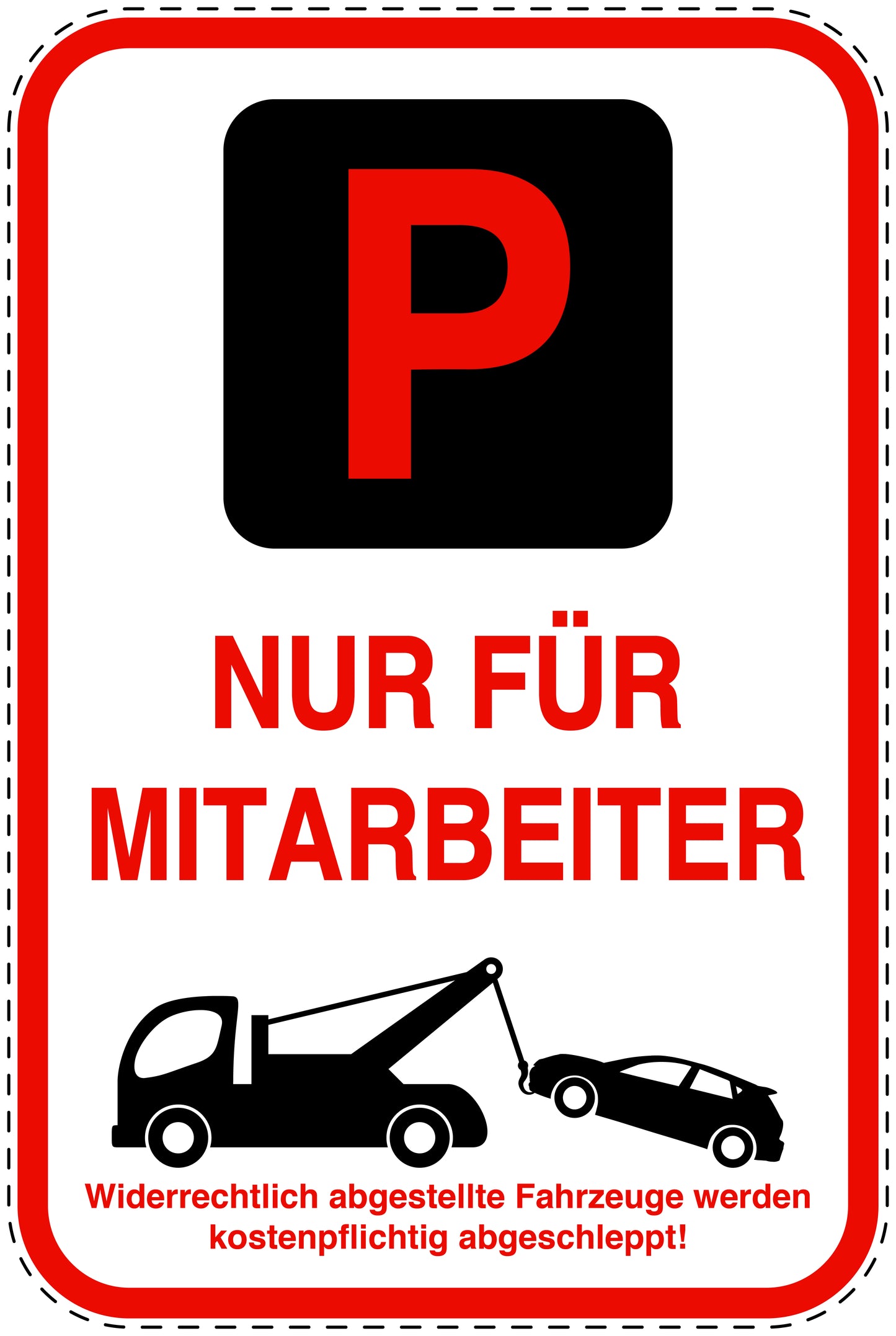Parkplatzverbotsschilder (Parken verboten) rot als Aufkleber LO-PARKEN-23700-H-14