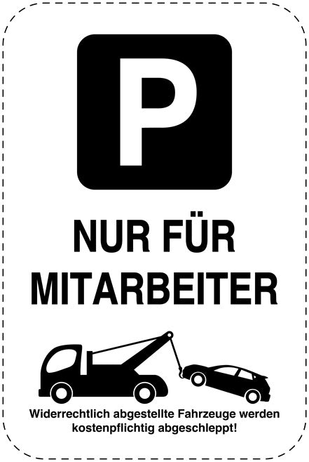Parkplatzverbotsschilder (Parken verboten) schwarz als Aufkleber LO-PARKEN-23700-H-88