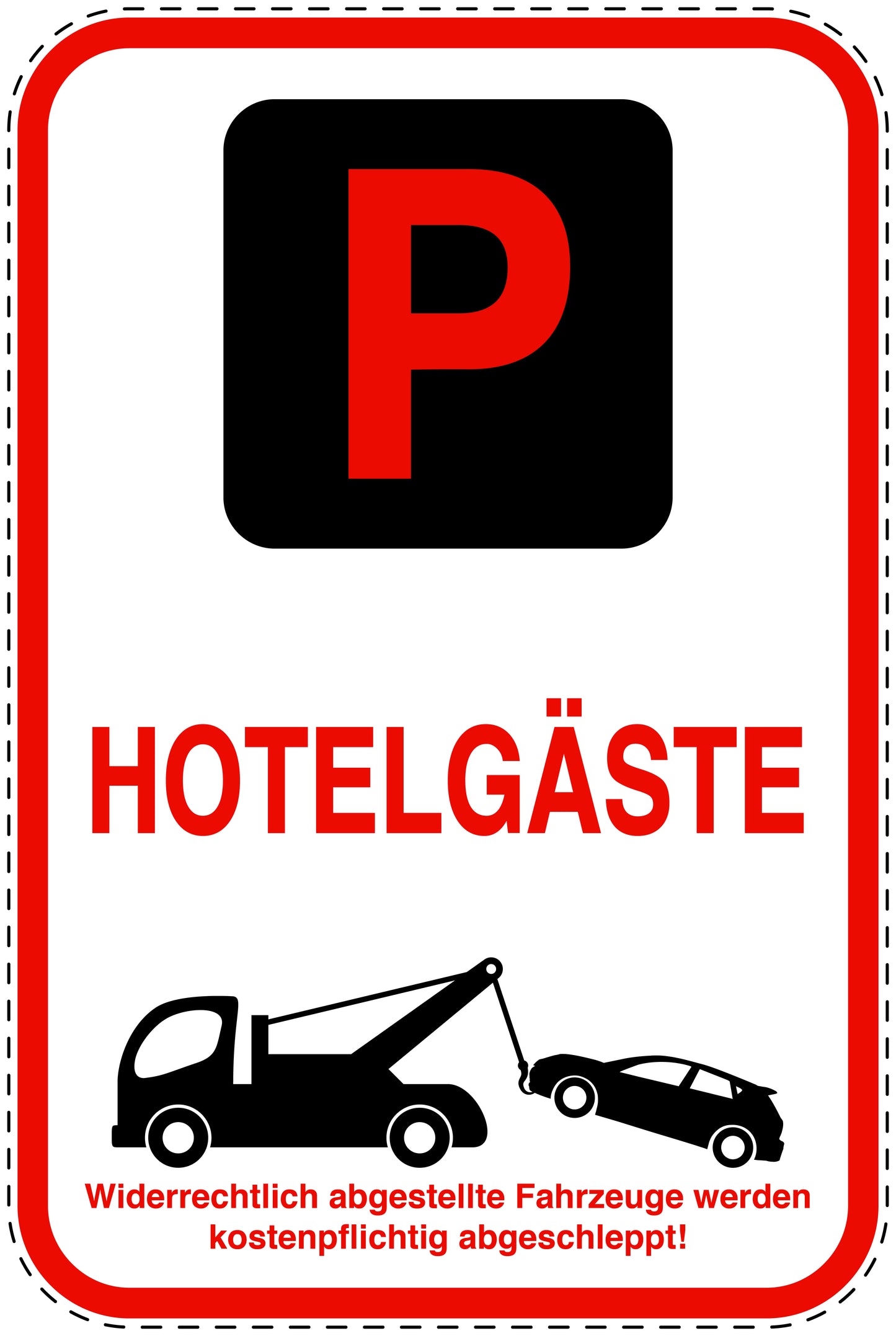 Parkplatzverbotsschilder (Parken verboten) rot als Aufkleber LO-PARKEN-23800-H-14