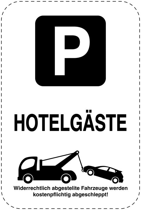 Parkplatzverbotsschilder (Parken verboten) schwarz als Aufkleber LO-PARKEN-23800-H-88