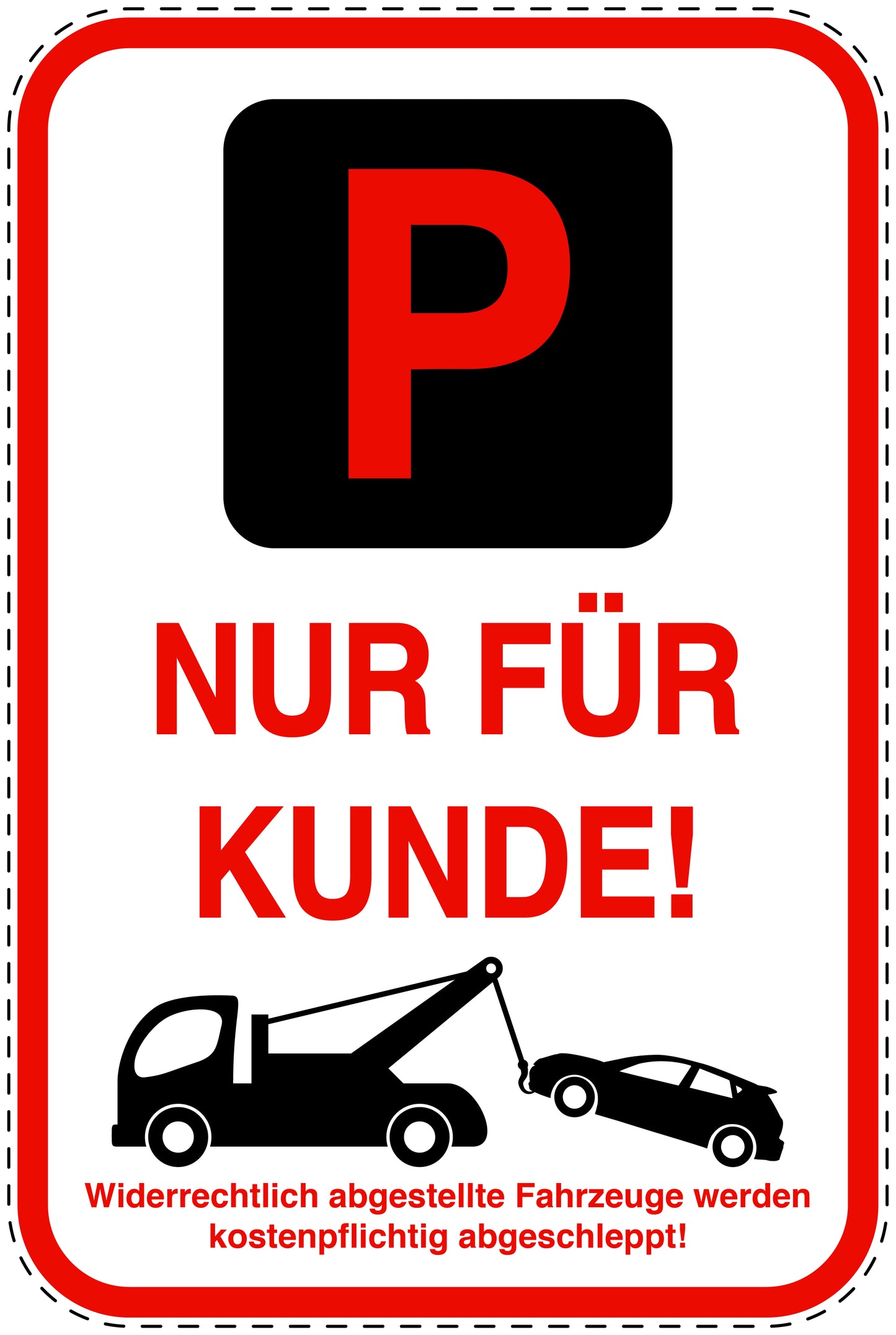 Parkplatzverbotsschilder (Parken verboten) rot als Aufkleber LO-PARKEN-24100-H-14