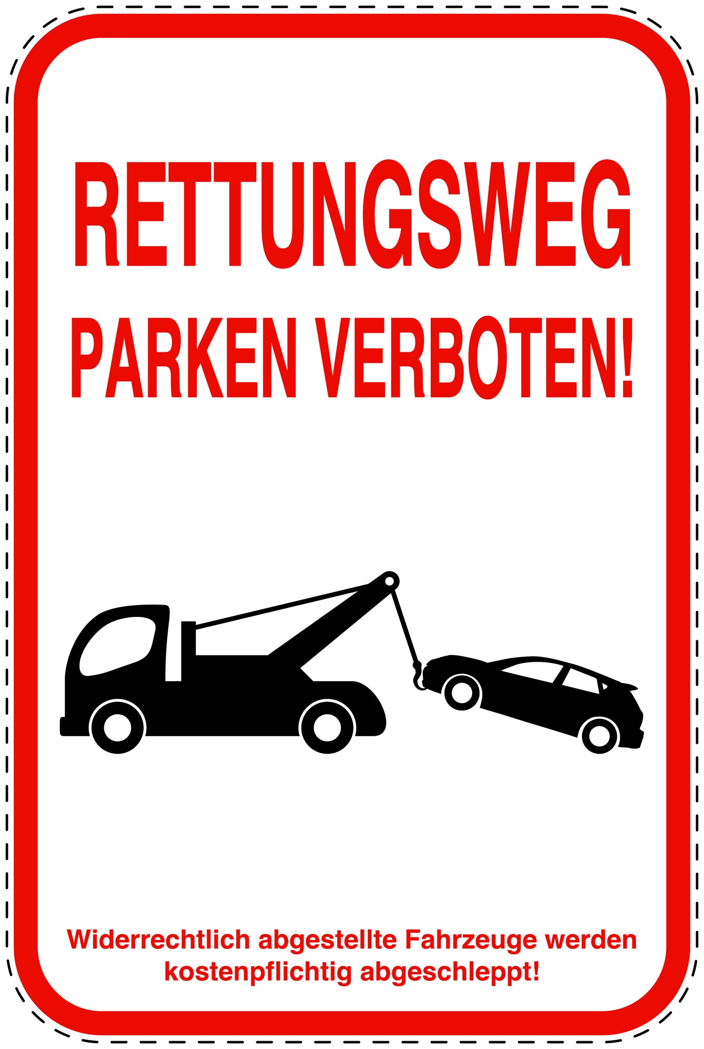 Parkplatzverbotsschilder (Parken verboten) rot als Aufkleber LO-PARKEN-24400-H-14
