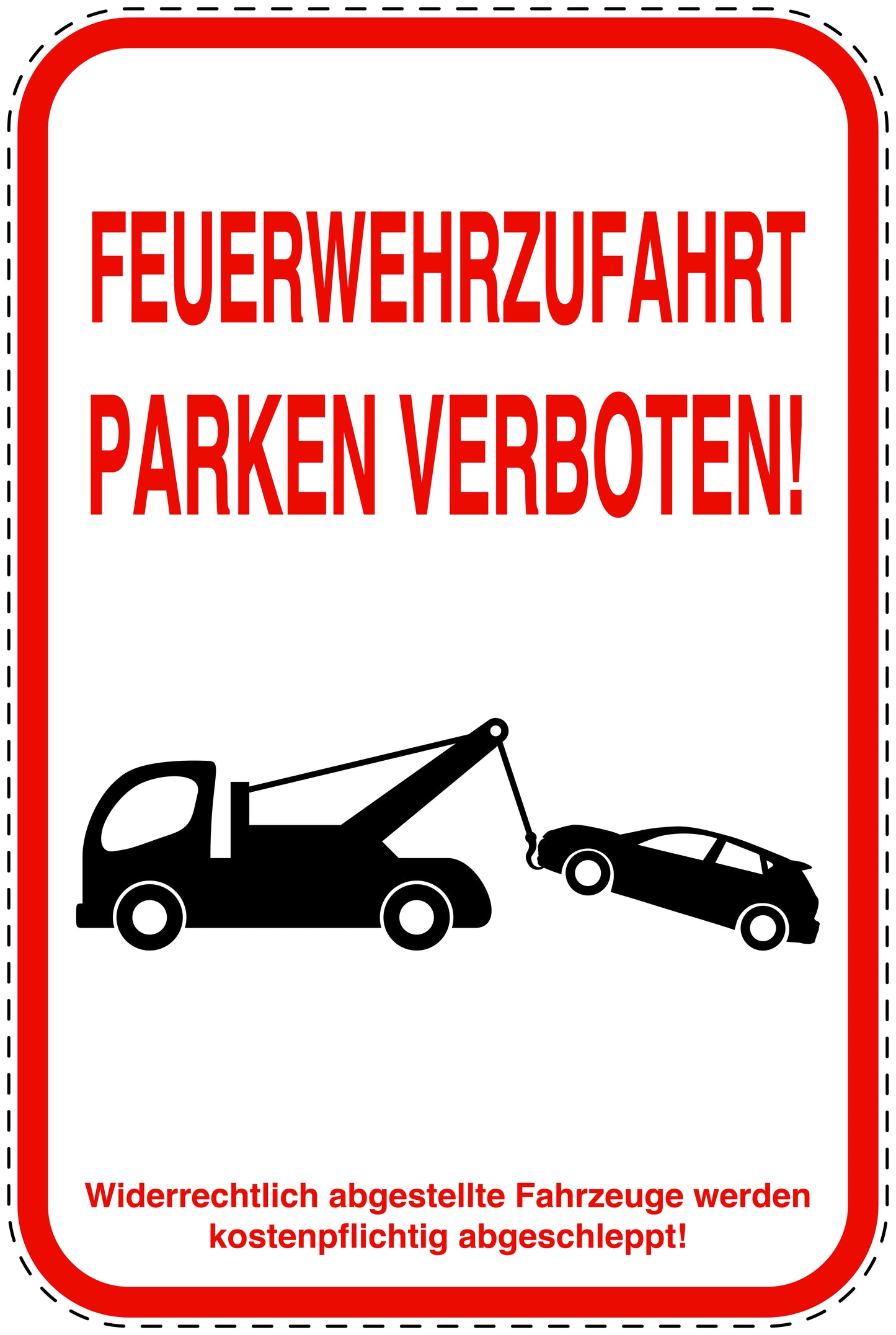 Parkplatzverbotsschilder (Parken verboten) rot als Aufkleber LO-PARKEN-24500-H-14