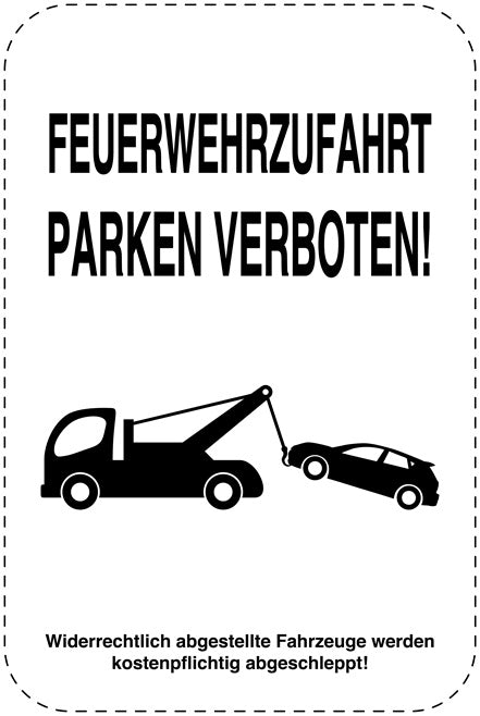 Parkplatzverbotsschilder (Parken verboten) schwarz als Aufkleber LO-PARKEN-24500-H-88